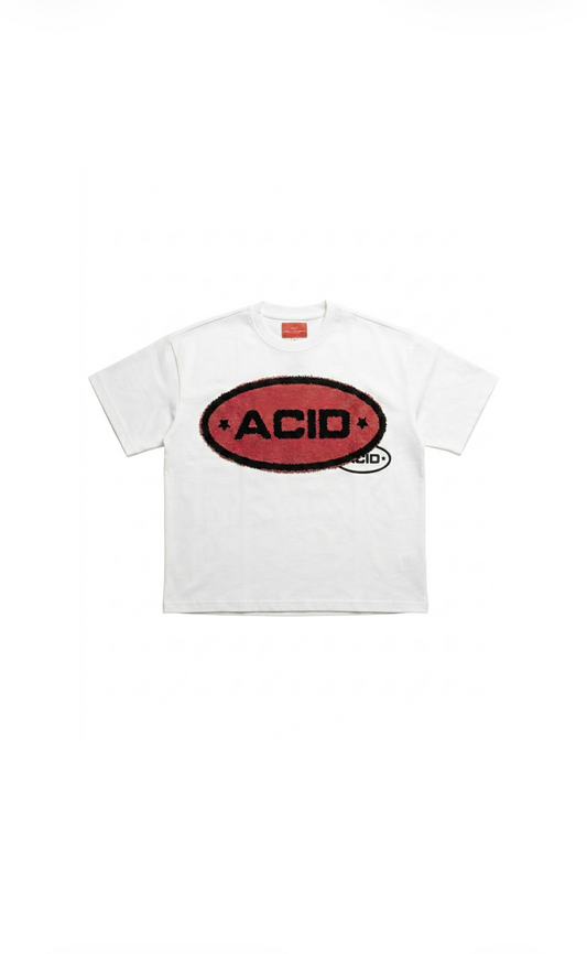 ACID-FIR STAPLE RED PATCH T-SHIRT